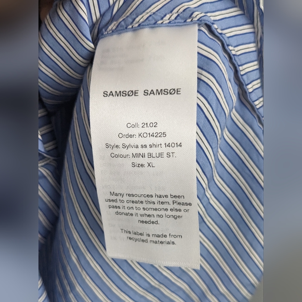 Samsoe Samsoe Sylvia Stripe Button Down Shirt W/T… - image 4